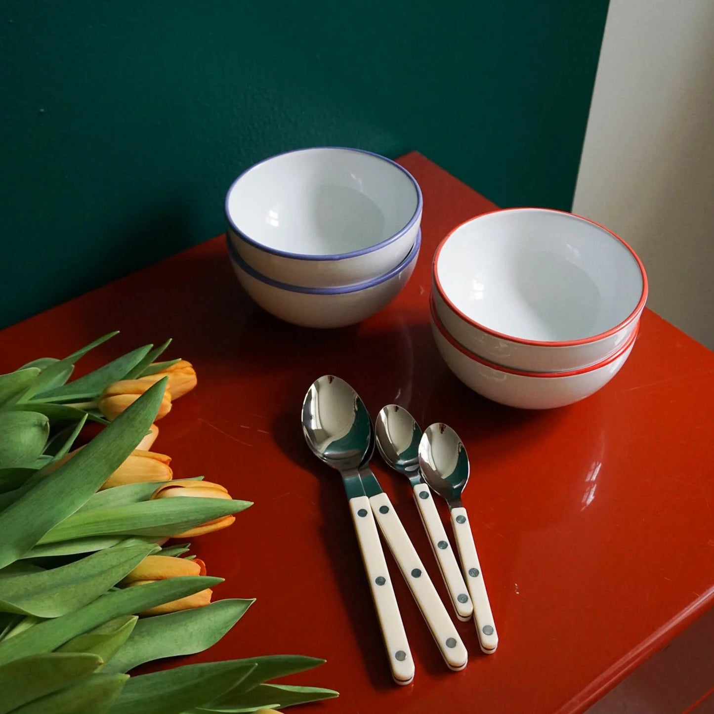 Bistrot 5 Piece Flatware Set - Vintage, Solid