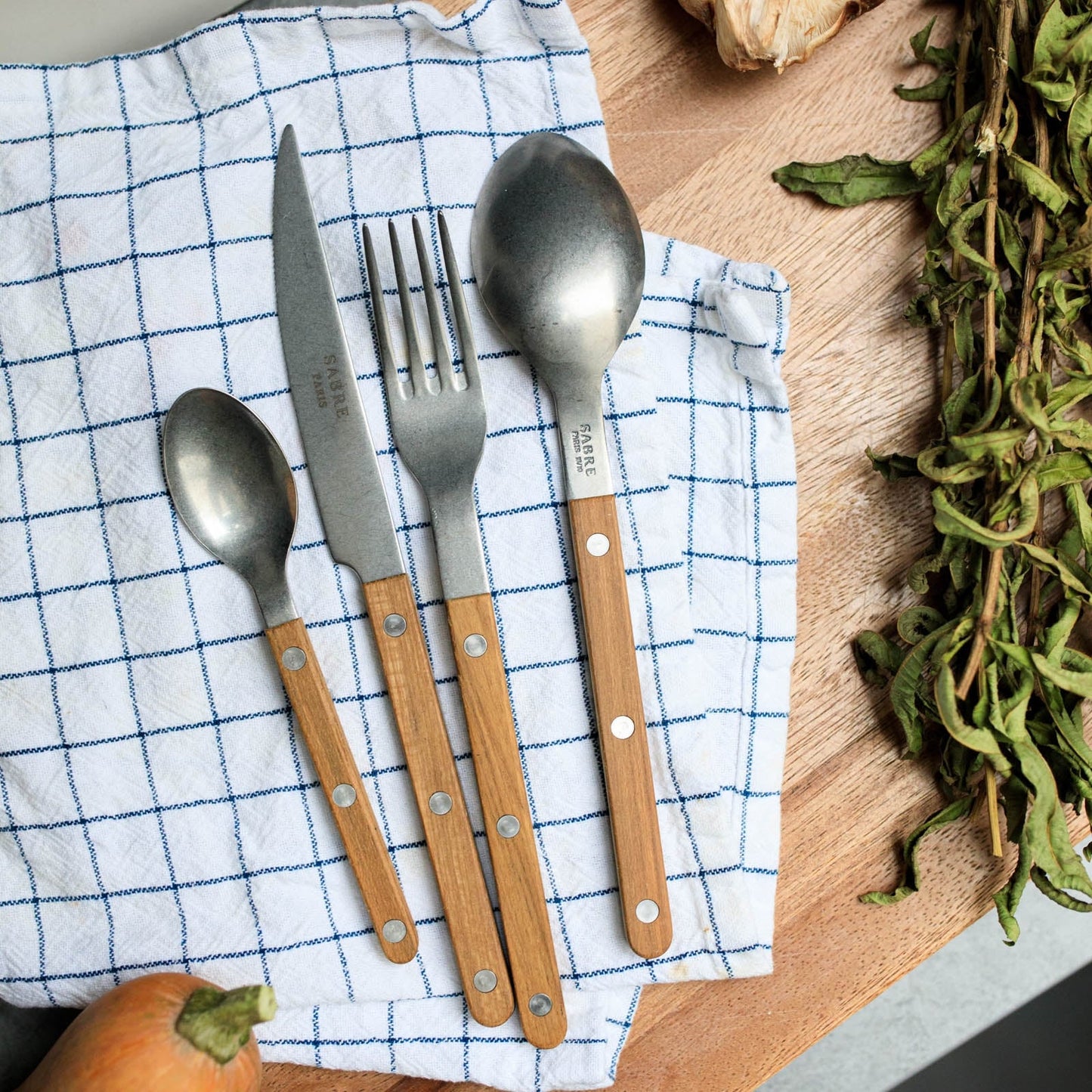 Bistrot  5 Pieces Flatware Set - Vintage, Teak