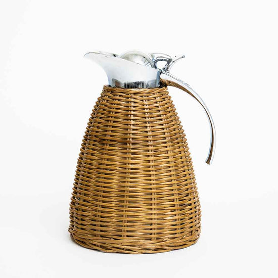 Woven Rattan Thermos with Stainless Steel