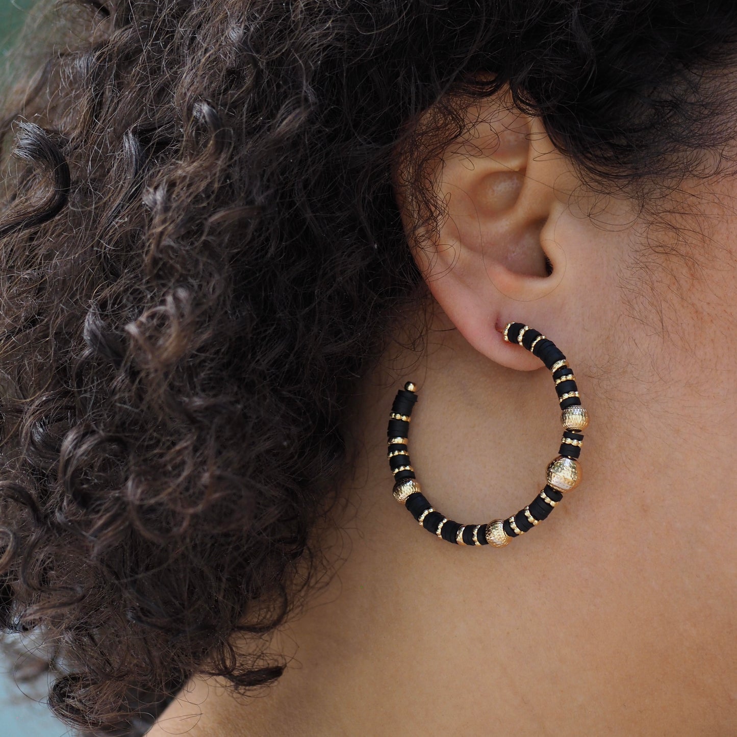 Metal Ball Beads with Open Hoops