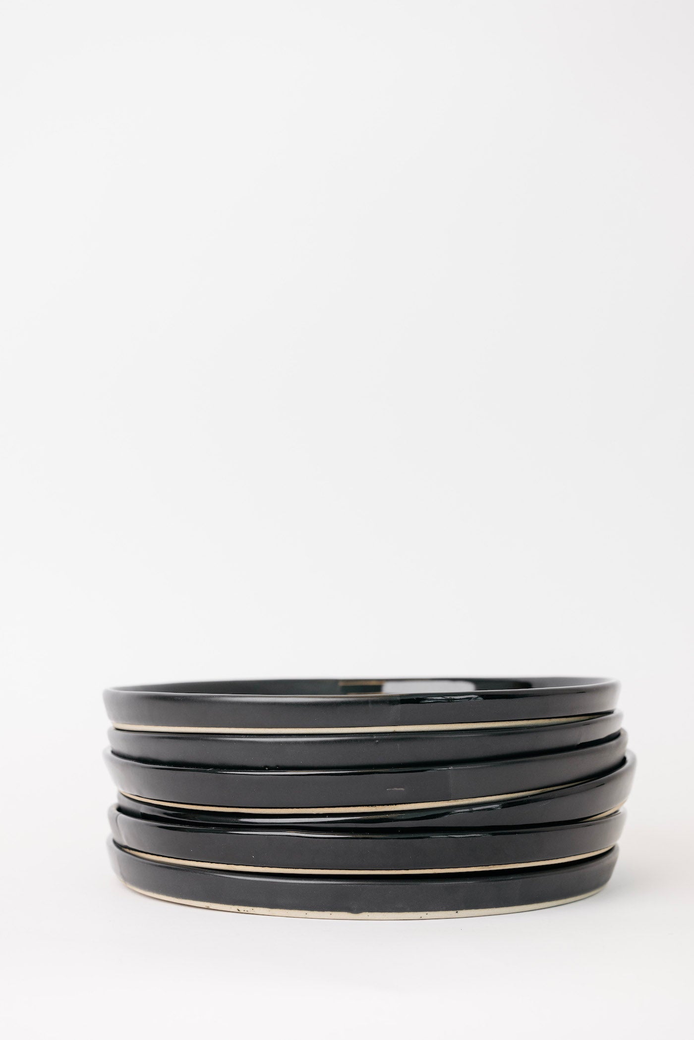 Sable Dinner Plate - Matte Black/Glossy Black - Set of 6