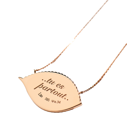14K Pink Gold Grand Ambre Diamond Necklace