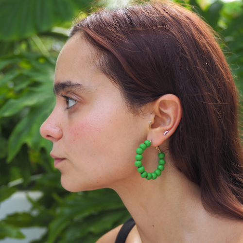Colored Wood Ball Hoops