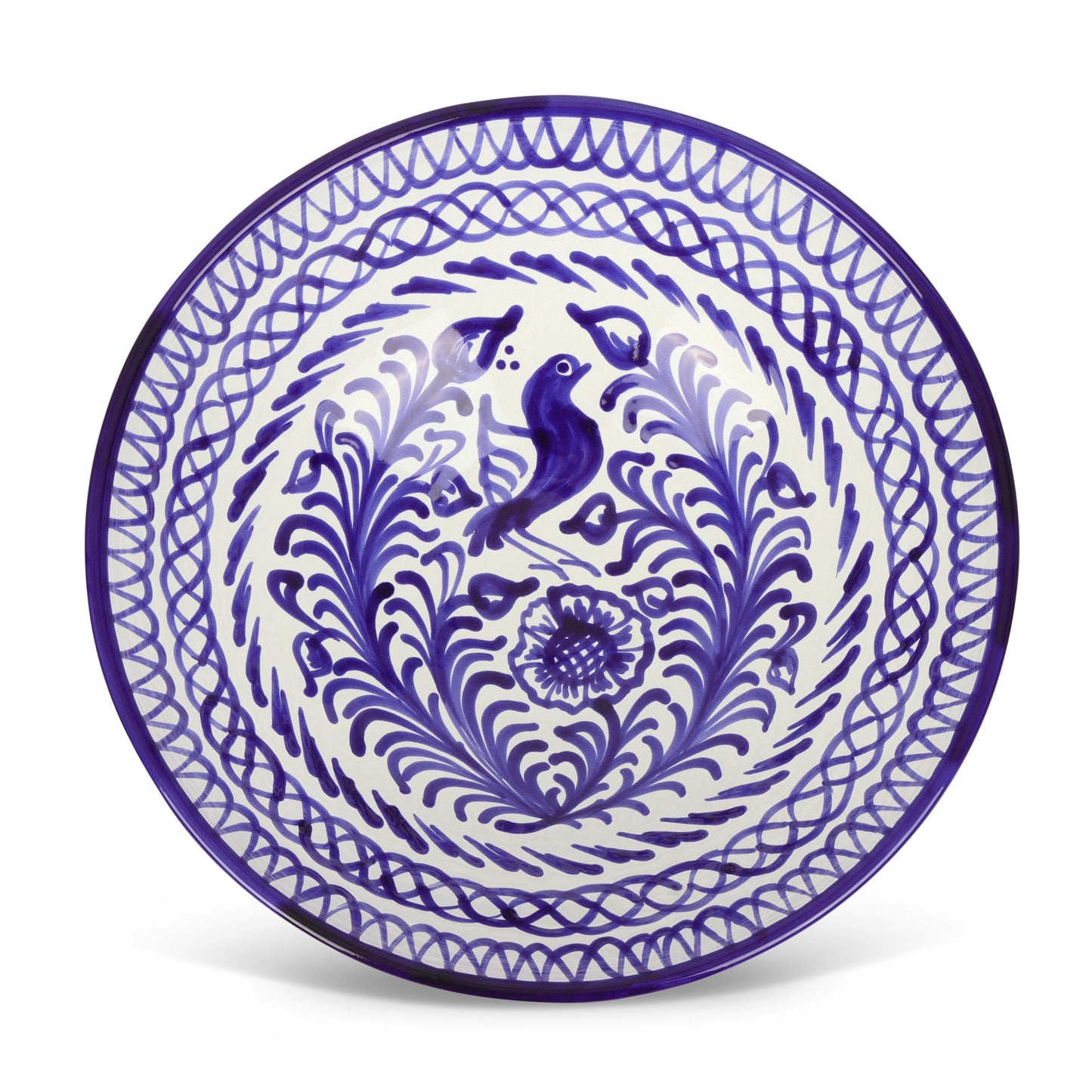 Large bowl with hand painted designs