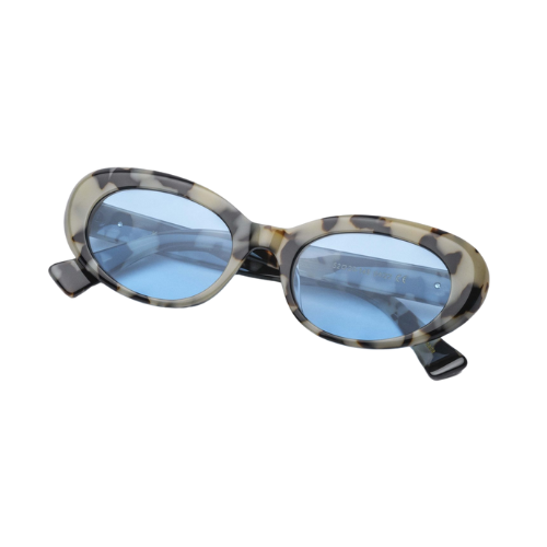 Lina Leopard - Sky Blue Lens