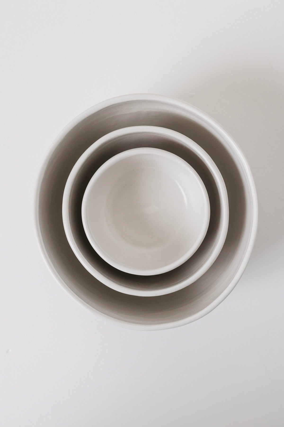Wallace Nesting Bowls - Matte White - Set of 3