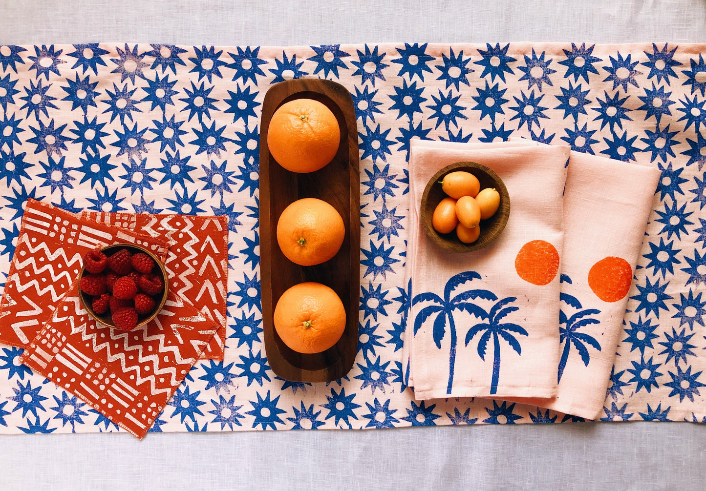 Blush Santorini Sun Table Runner