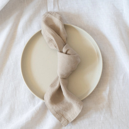 100% Stonewashed Linen Napkin - Set of 6 | Stone