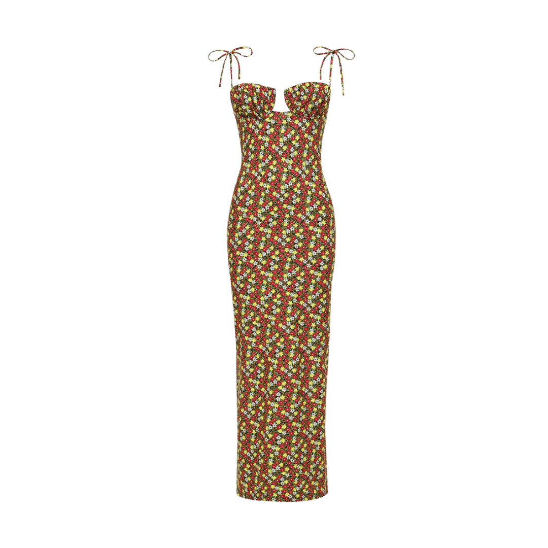 Sienna Floral Petal Long Slip Dress