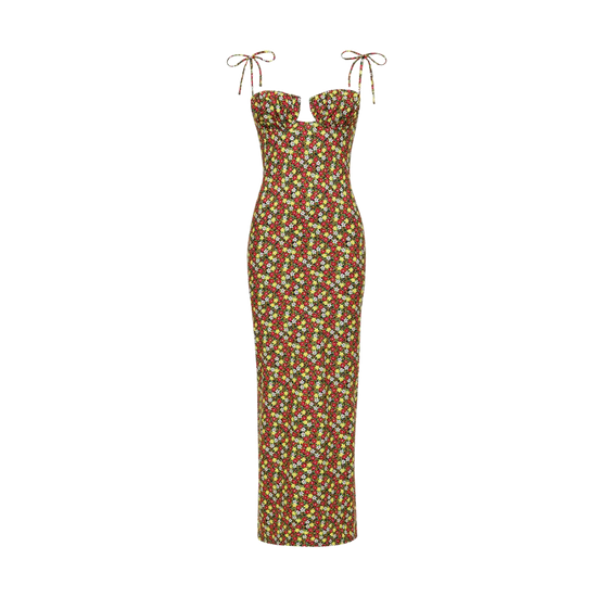 Sienna Floral Petal Long Slip Dress