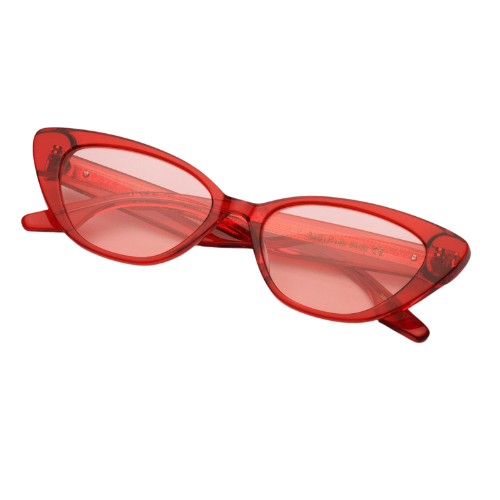 Camille Montes Transparent Red - Pink Lens