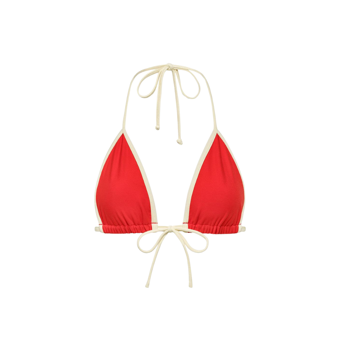 Cherry Cream Binded Emma Bikini Top