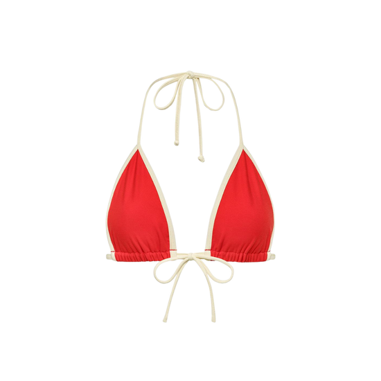 Cherry Cream Binded Emma Bikini Top