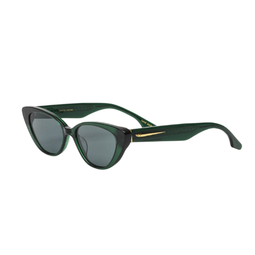 Camille Montes Transparent Green - Black Lens