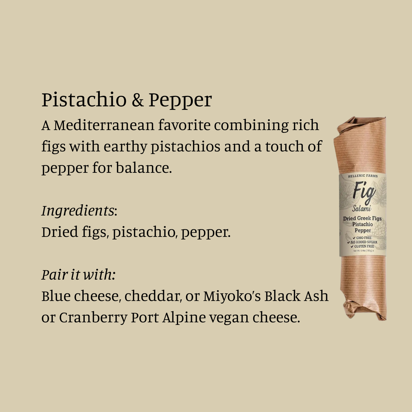 Plant Based Fig Salami