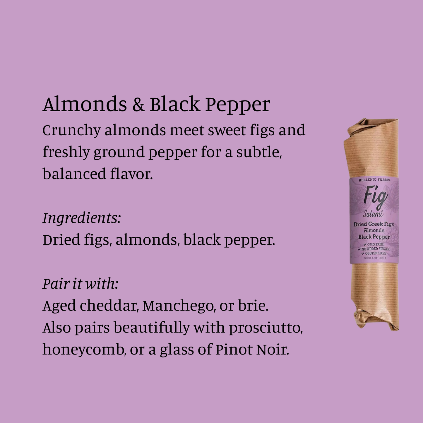 Plant Based Fig Salami