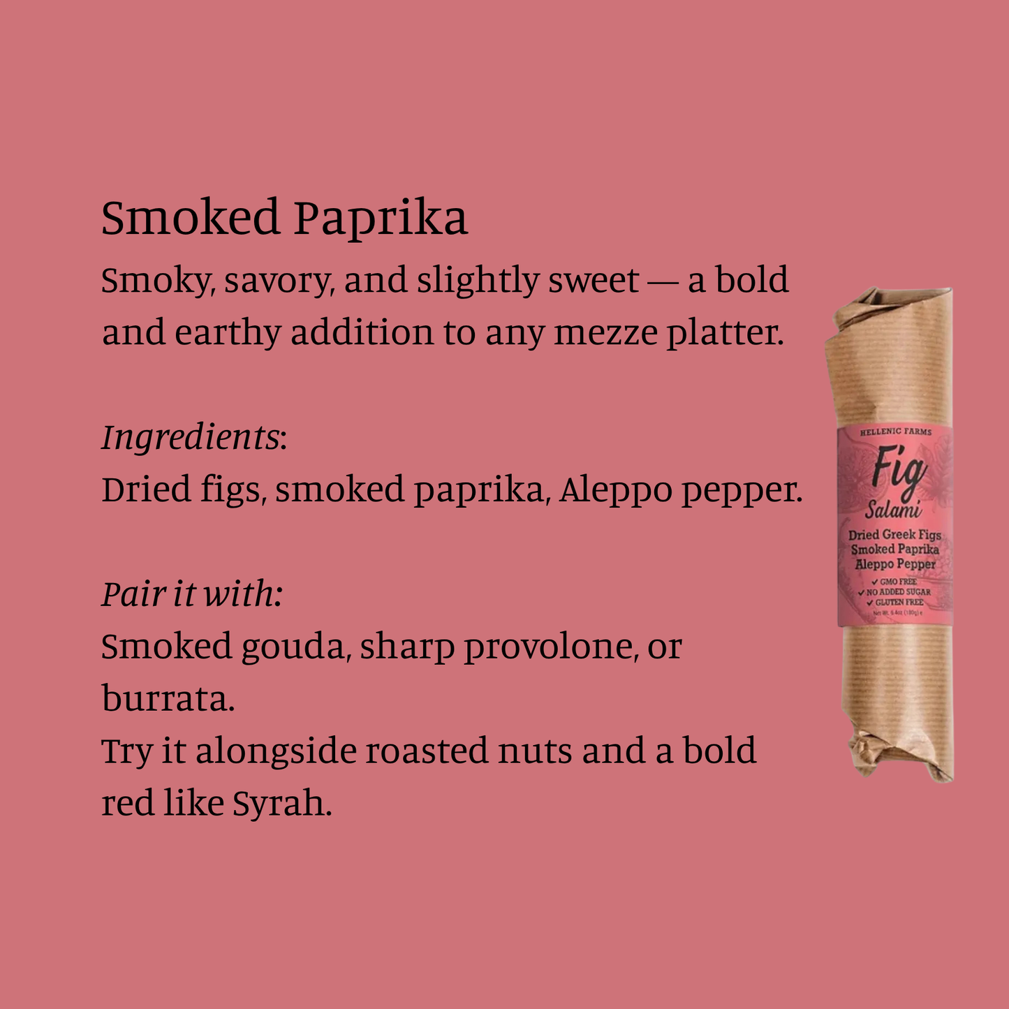 Plant Based Fig Salami