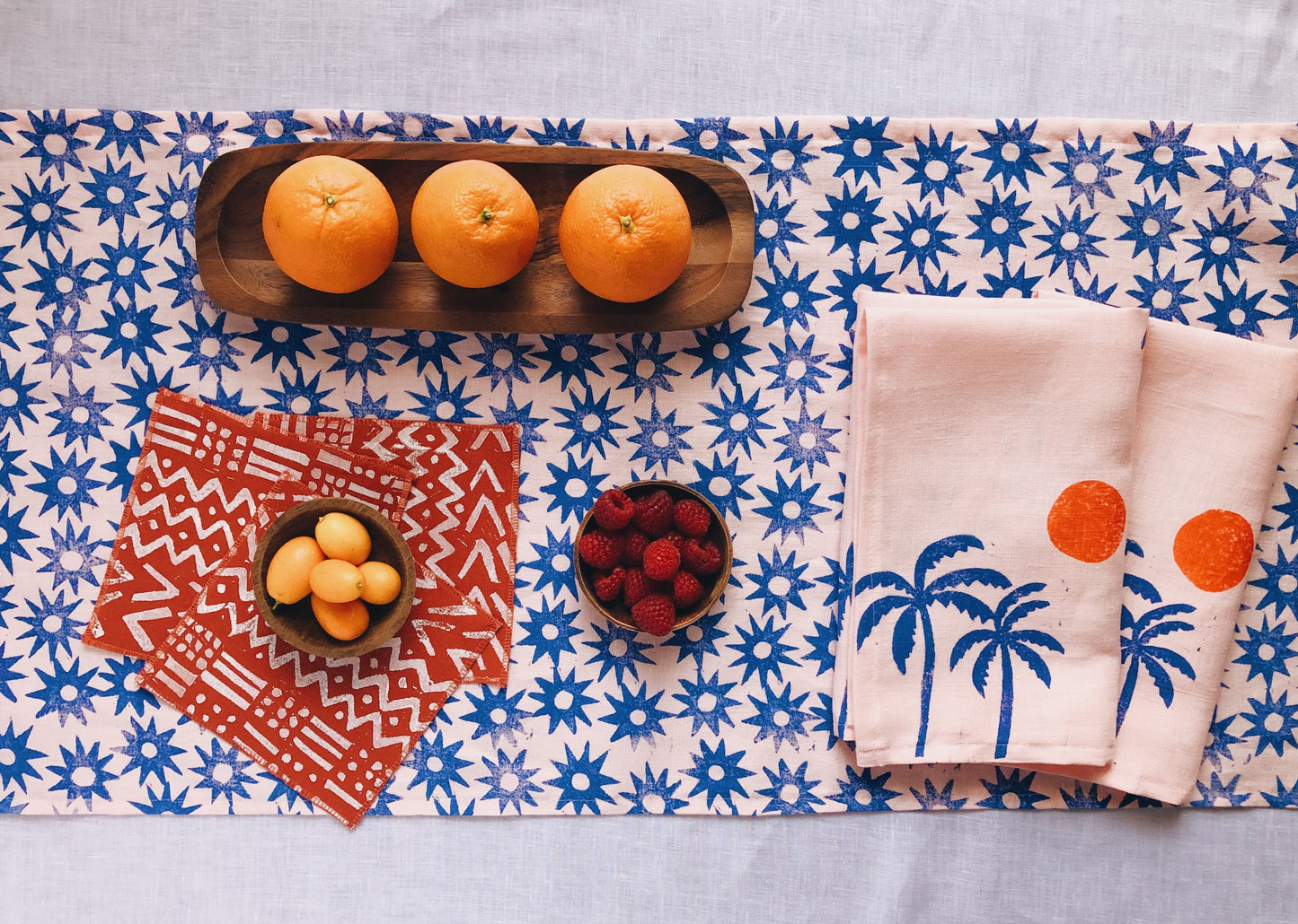 Blush Santorini Sun Table Runner