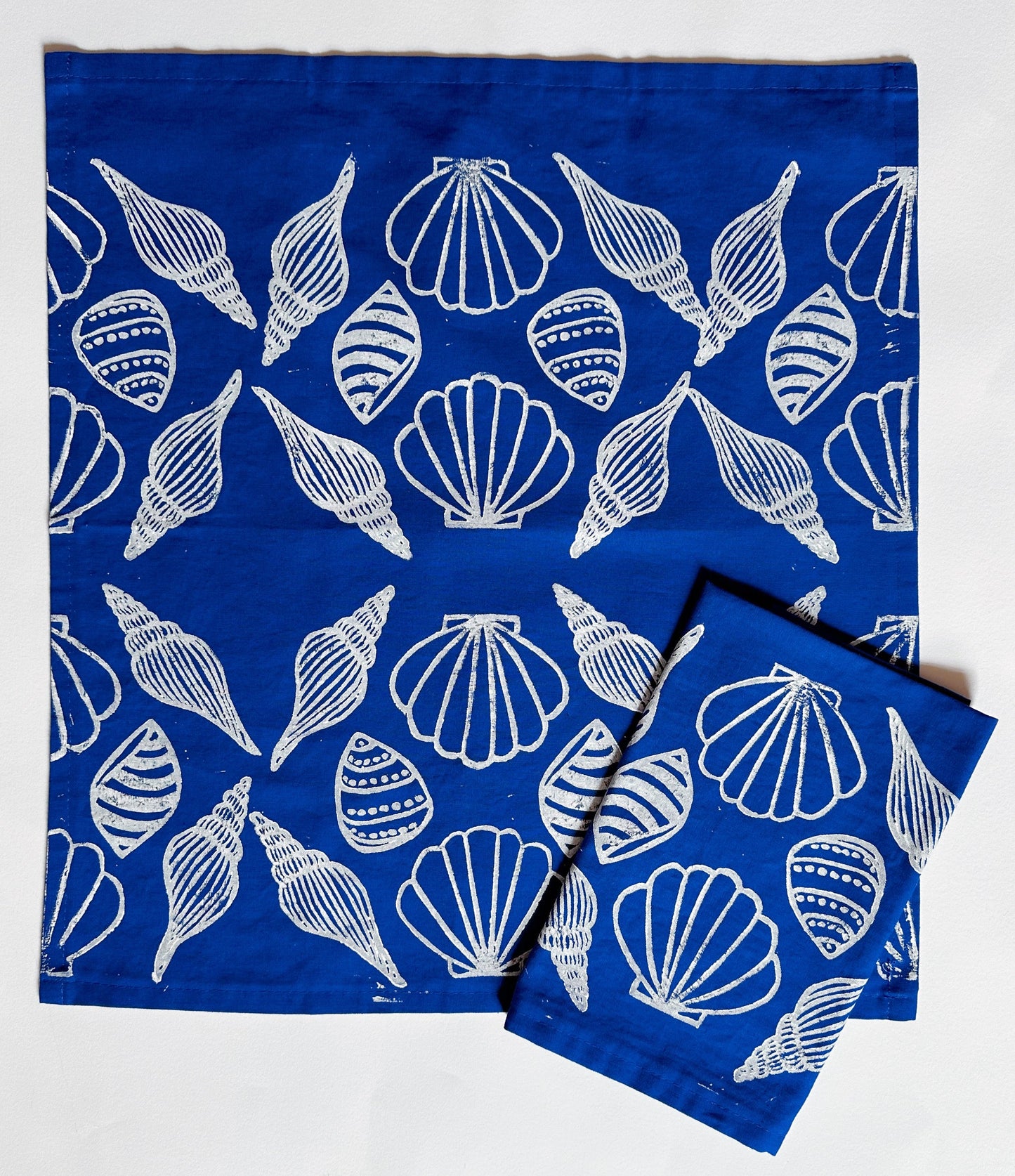 Shells on Blue Dinner Napkins