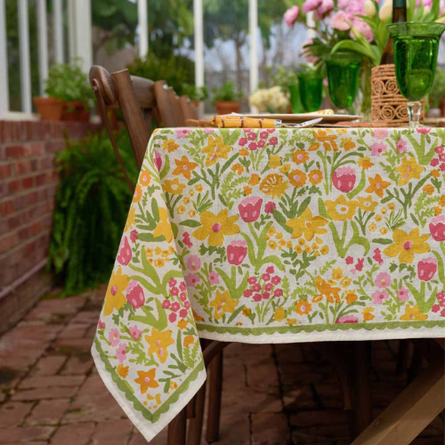 70s Flower Tablecloth