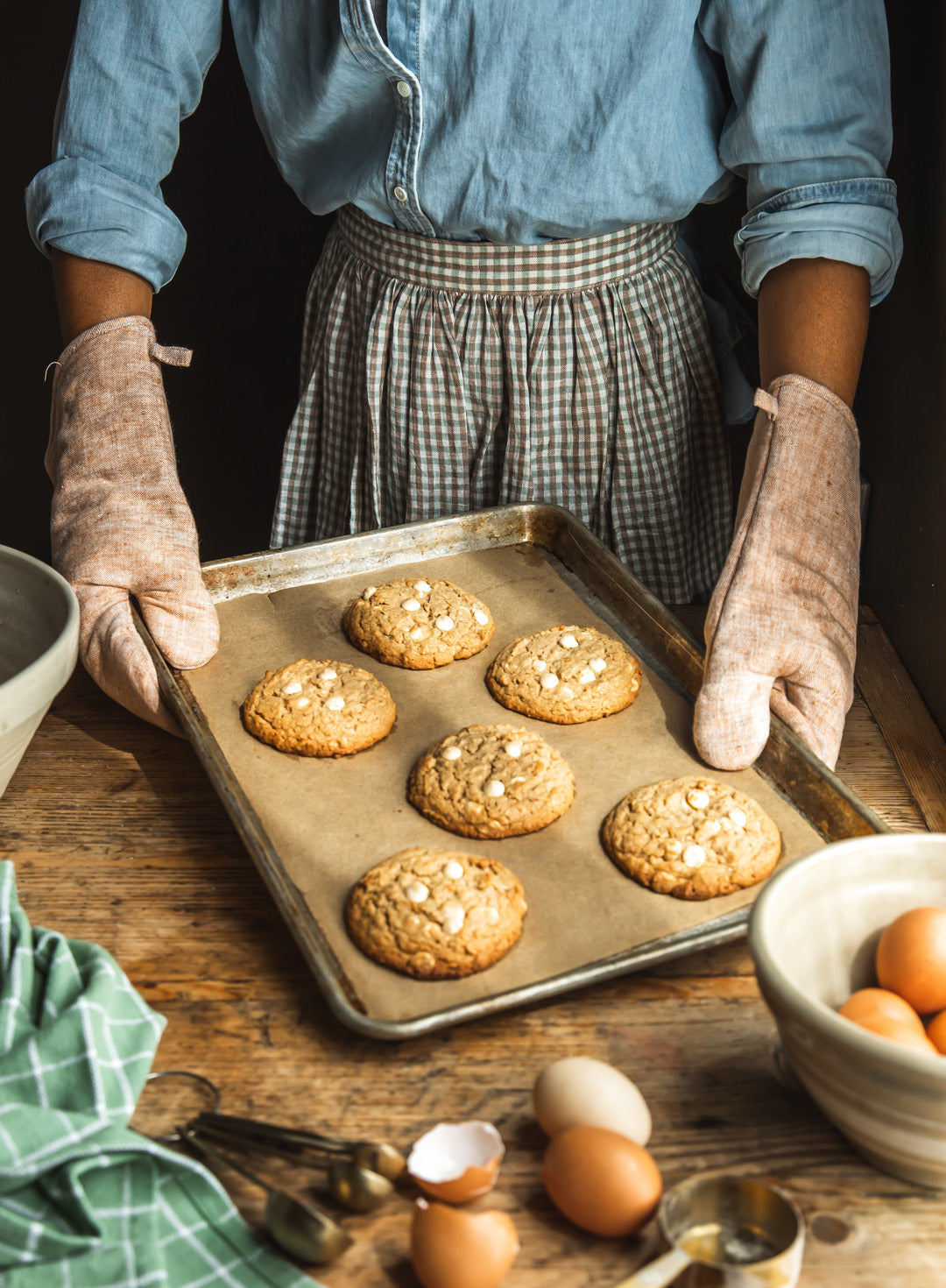 Washed Linen Oven Mitt