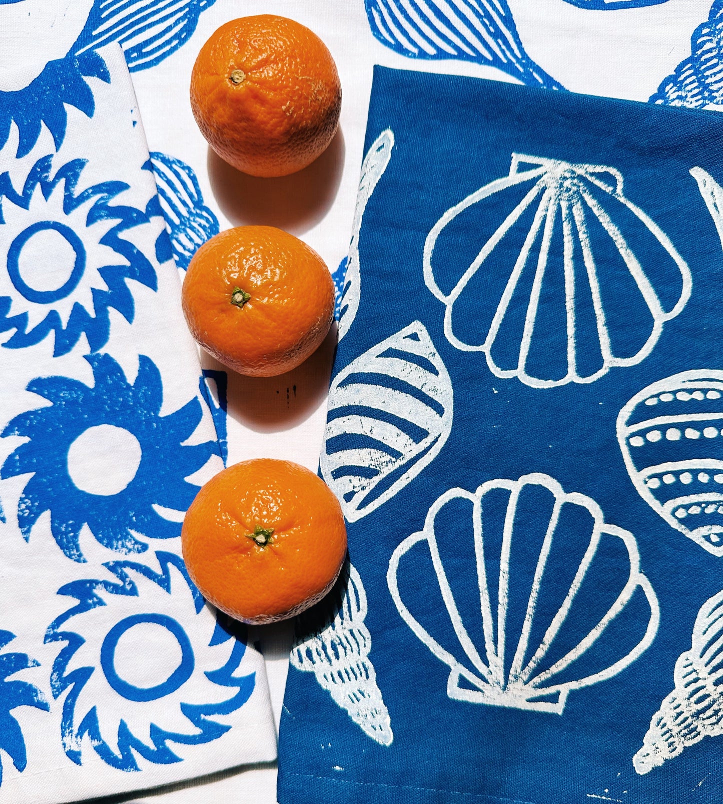 Shells on Blue Dinner Napkins