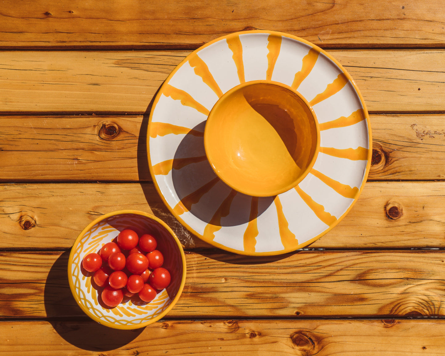 Small bowl with yellow glaze