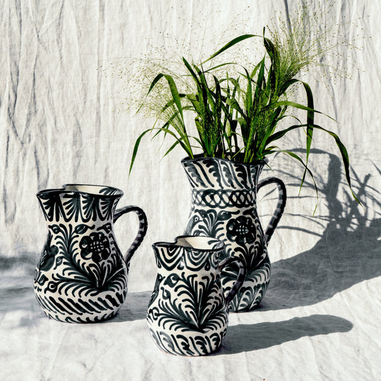 Small Pitcher | Black & White