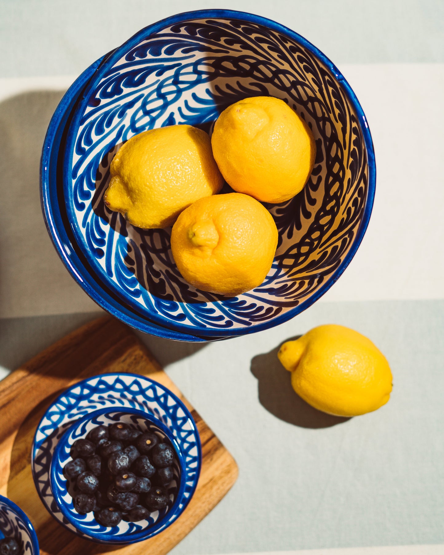 Medium bowl with hand painted designs