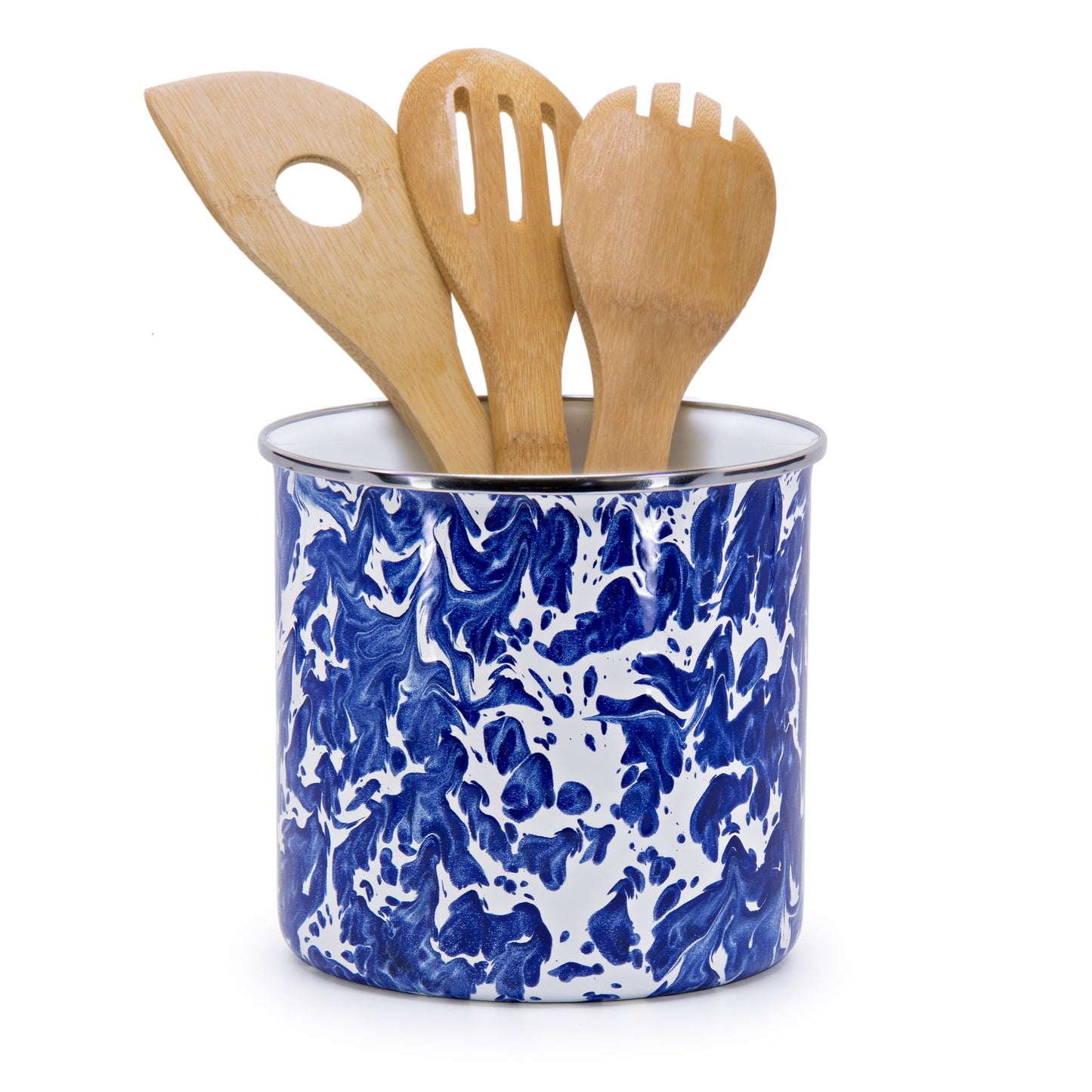 Cobalt Swirl Utensil Holder