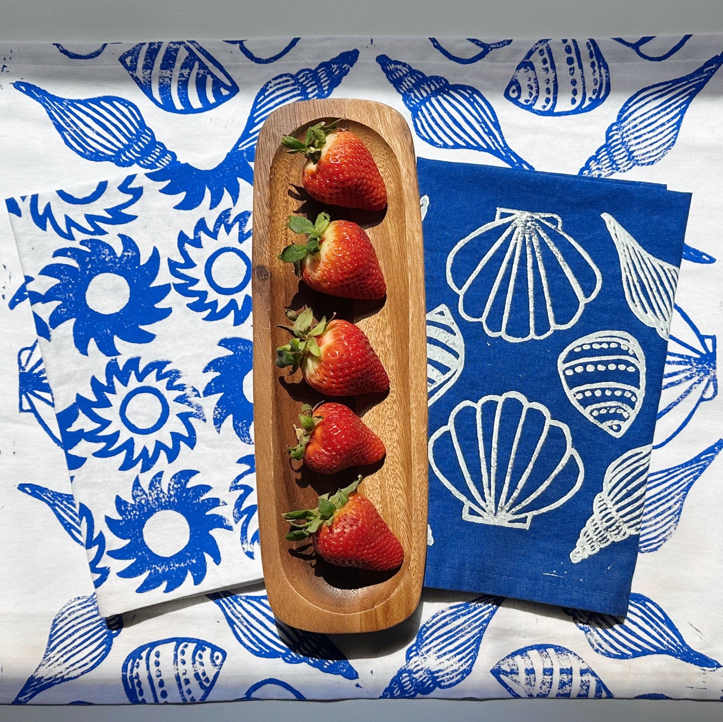 Shells on Blue Dinner Napkins