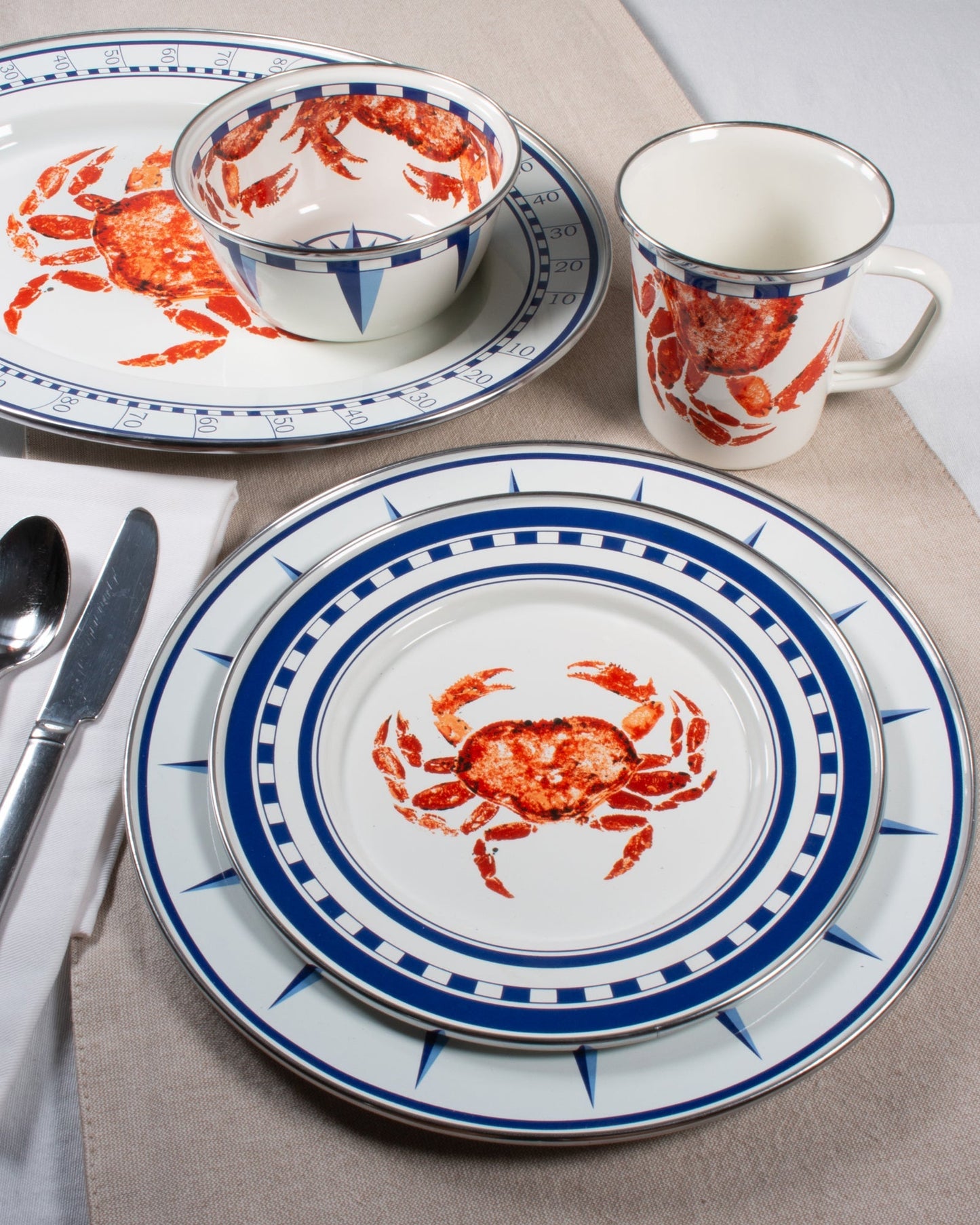 Crab House Dinner Plates -Set of 4