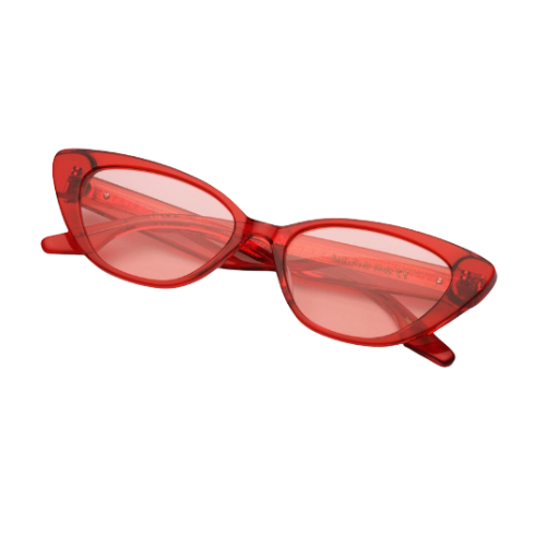 Camille Montes Transparent Red - Pink Lens