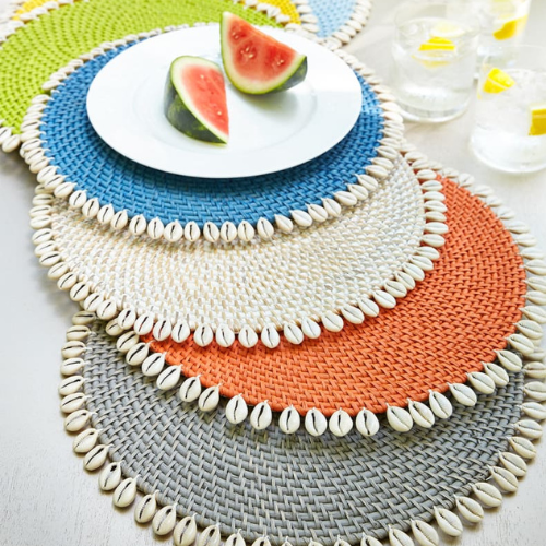 Capiz Placemats Set of 4 | Blue