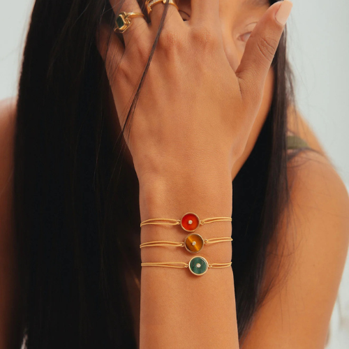 Carnelian N.1 Bracelet - Black Cord