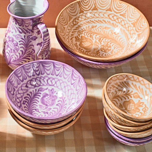 Large  bowl with hand painted designs