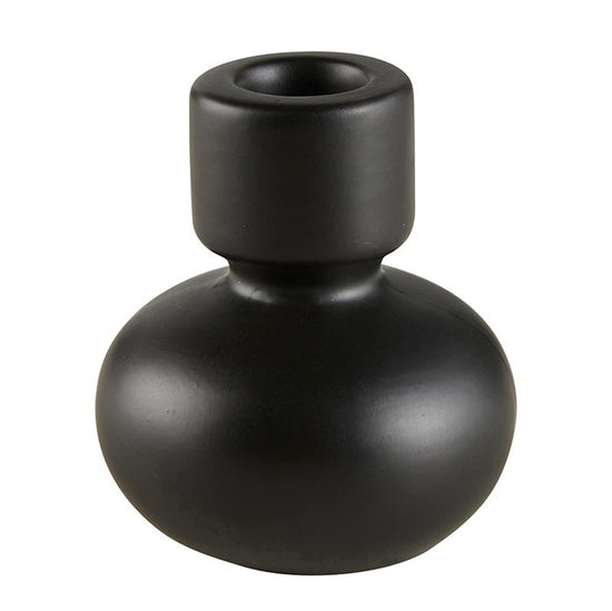 Load image into Gallery viewer, Black Round Taper Candleholder - Small

