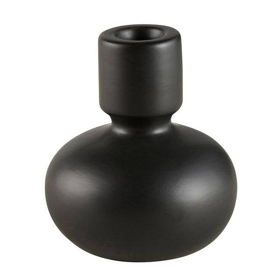 Black Round Taper Candleholder - Large