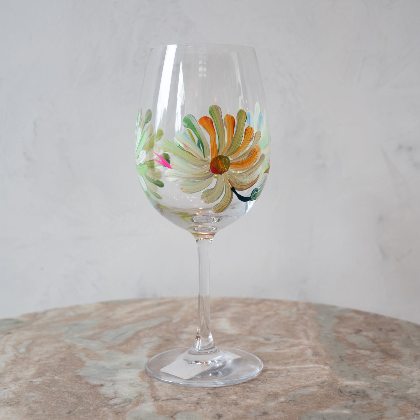 Hand Painted Wine Glasses - Set of 6