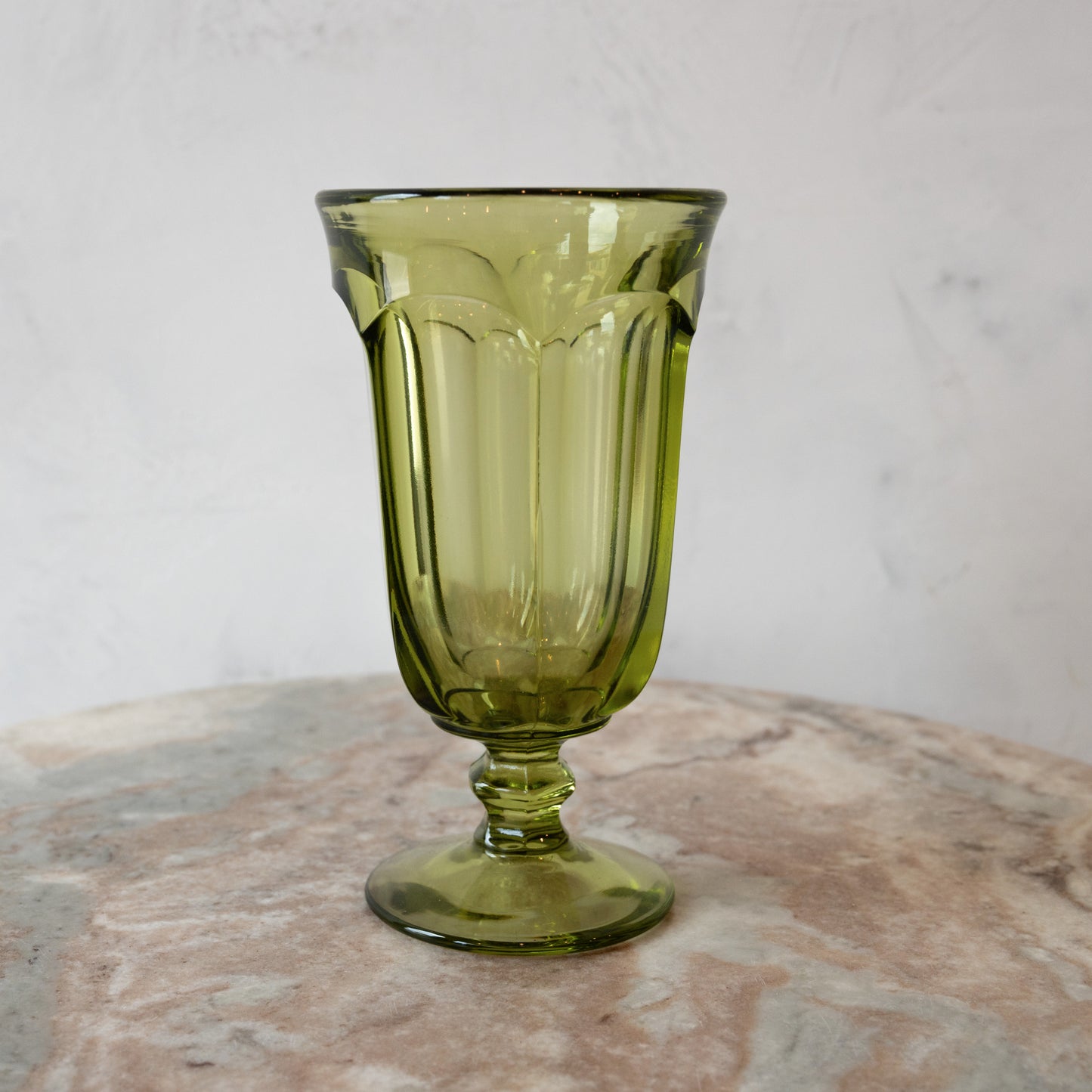 Load image into Gallery viewer, Green Goblet Glasses - Vintage
