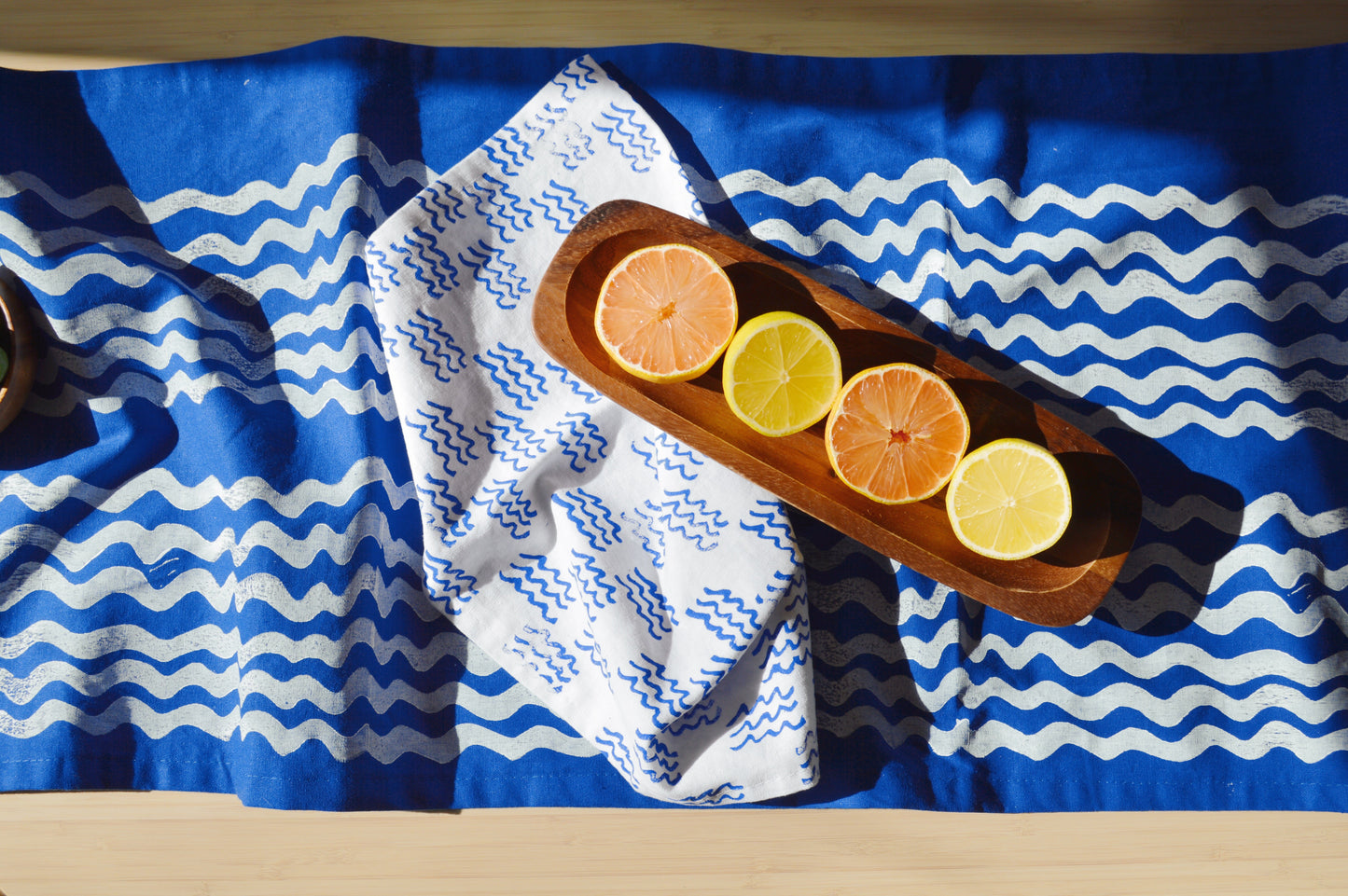 White Mini Waves Dinner Napkins