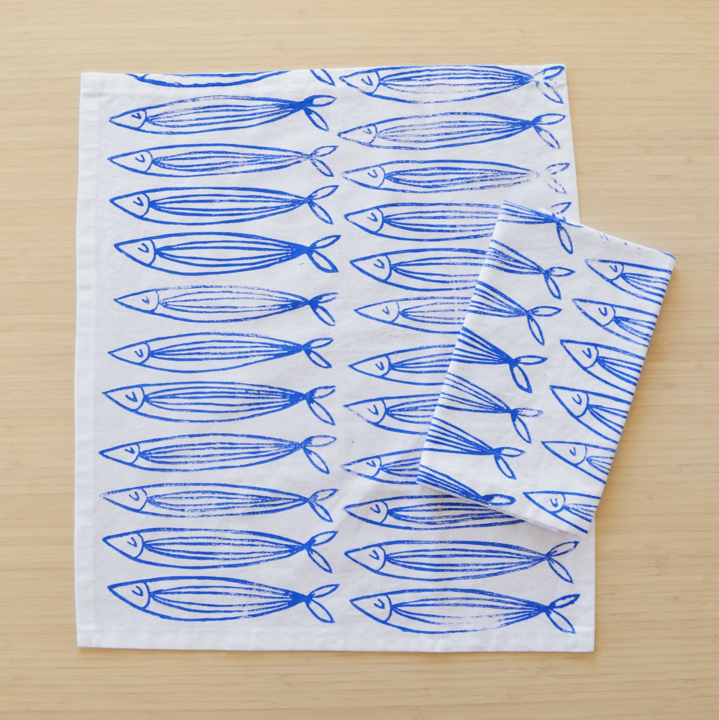 White Sardines Dinner Napkins