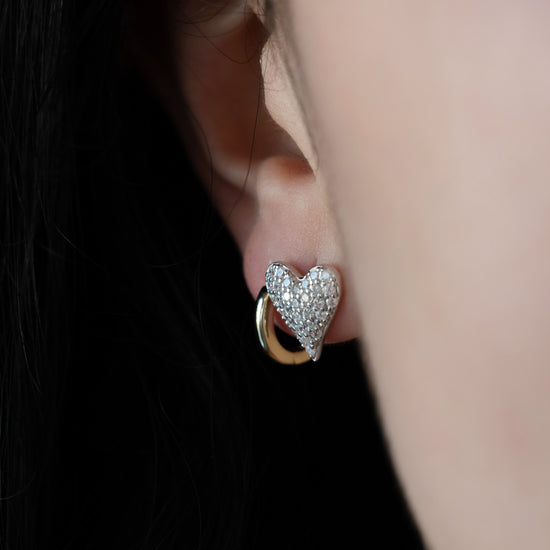 CZ Heart Studs