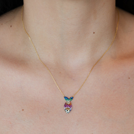 Gold Chain w/ Colorful Charms