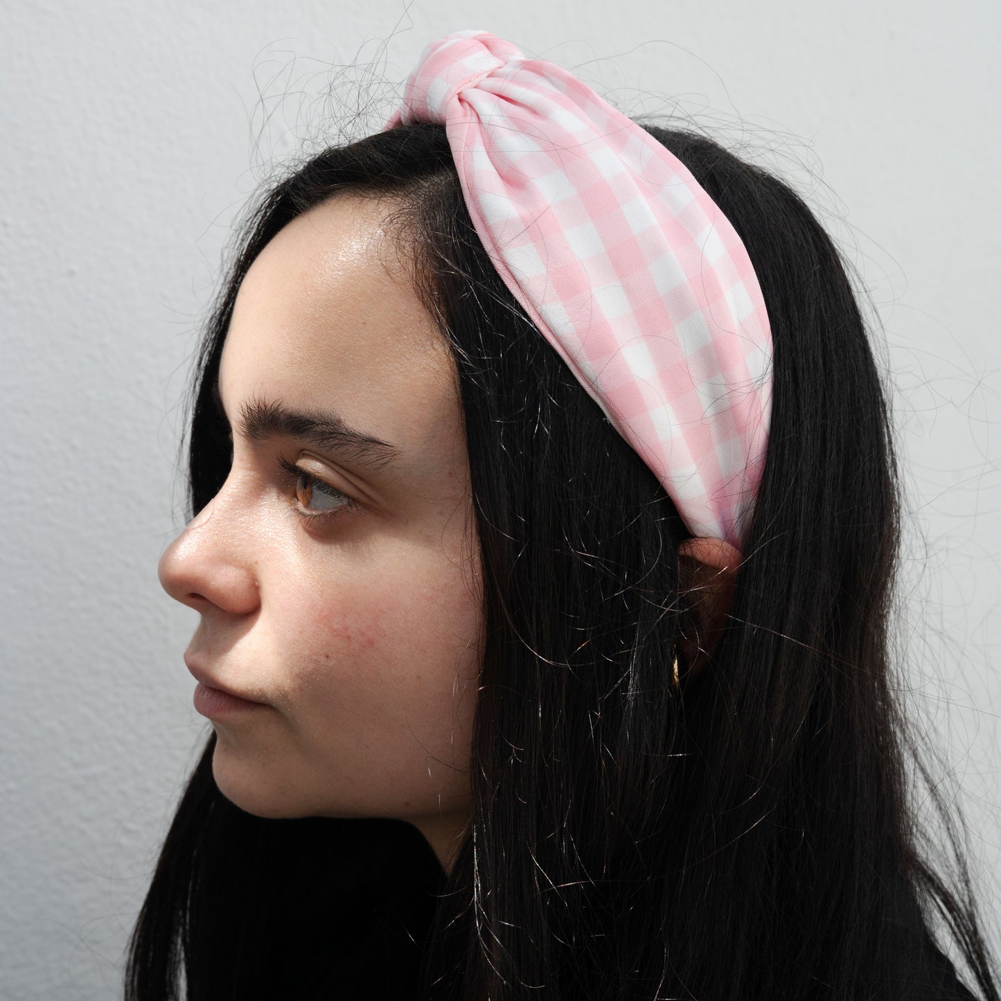 Load image into Gallery viewer, Checked Pattern Knot Headband
