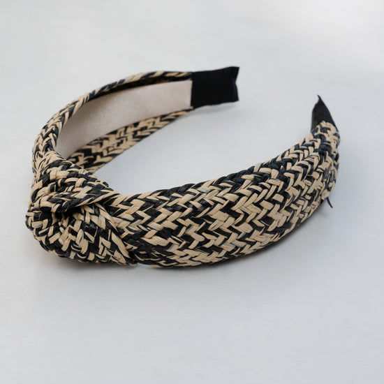 Load image into Gallery viewer, Two-Tone Knotted Rattan Headband

