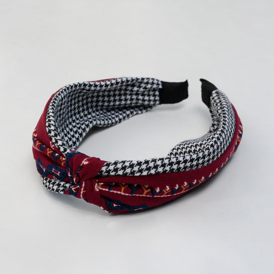 Tribal & Herringbone Pattern Knotted Headband