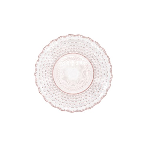 Dentelle Petit Point Glass Plate | Pink