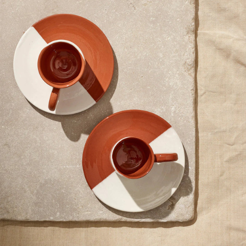 Dipped Espresso Cup & Saucer | Set of 4