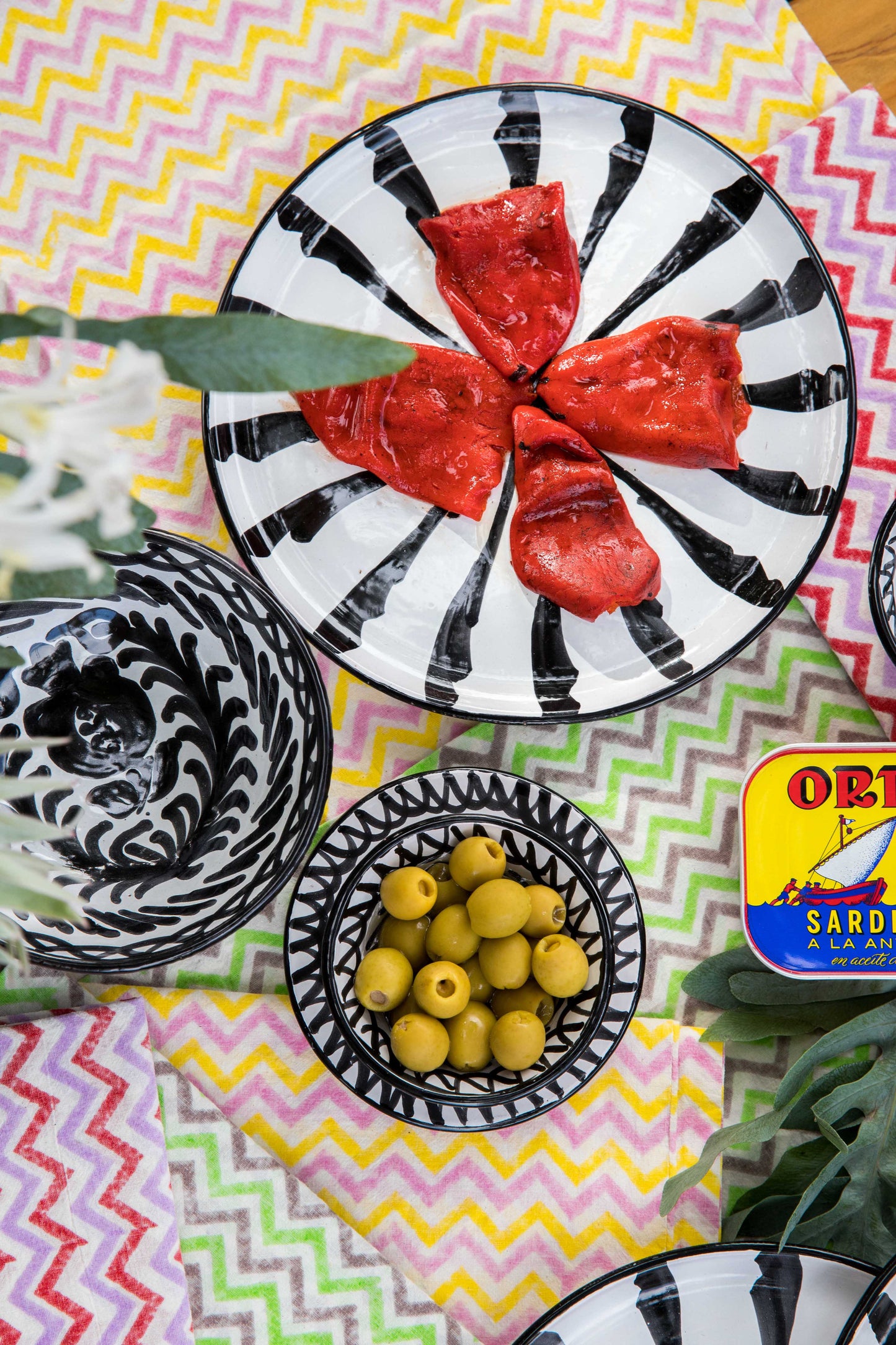 Small bowl with hand painted designs